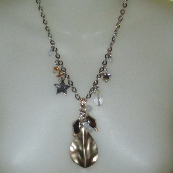 Chico's CELESTE Two Tone Moon Stars Crystal Charm - Picture 2 of 3